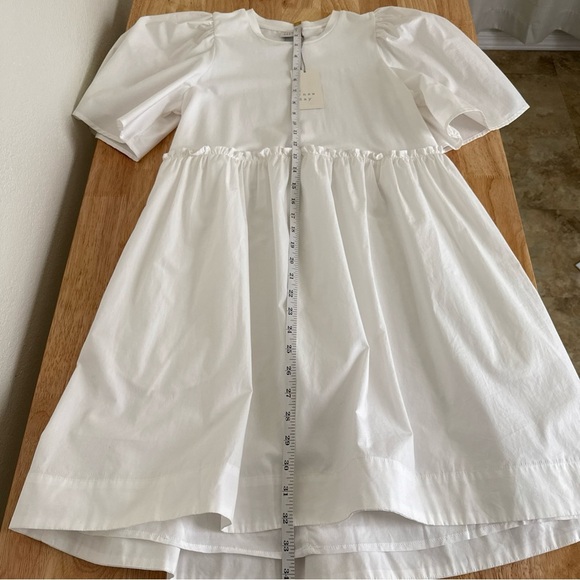 A New Day White Size M Dress Women's Flutter Short Sleeve Knit Woven NWT $25 - Picture 11 of 11